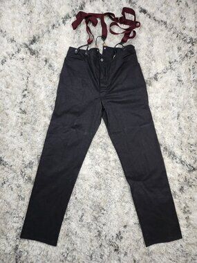 Wah Maker Frontier Pants Mens Size 38x36 Buckle Back Suspenders Made USA Scully